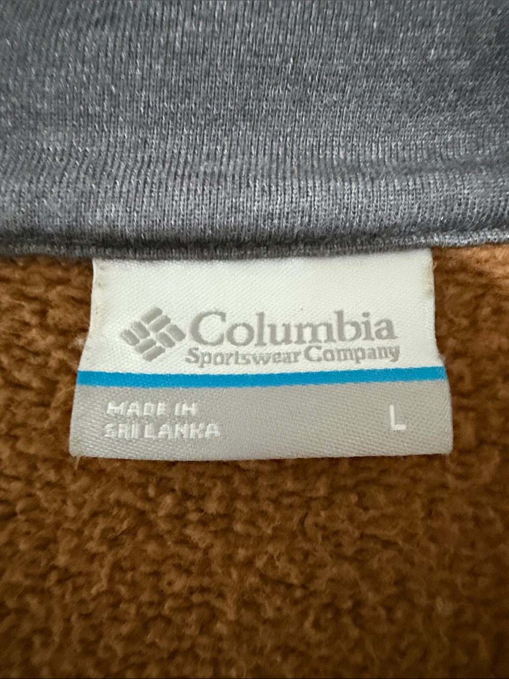 Columbia Men's Brown Zip-Up Fleece Pullover - Picture 2 of 2